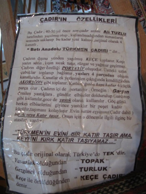 tahtaci cadır bilgisi